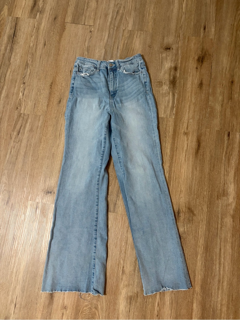 High-Rise Light Blue Flare Jeans for Women